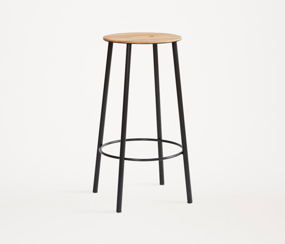 Adam stool R031 round H65 matt black | Bar stools | Frama