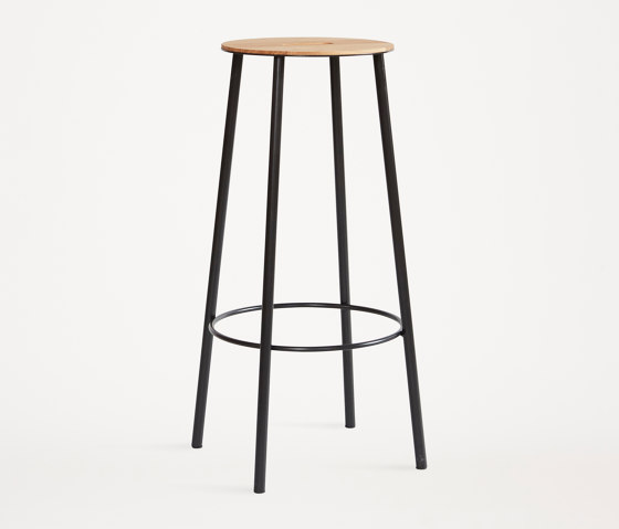 Adam stool R031 round H76 matt black | Bar stools | Frama