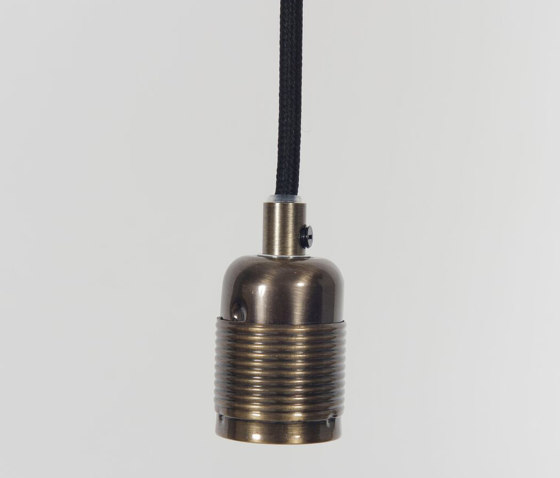 E27 pendant Bronze / Black Cable | Pendelleuchten | Frama