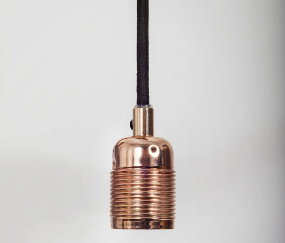 E27 pendant Copper / Black Cable | Suspensions | Frama