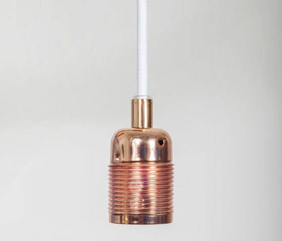E27 pendant Copper / White Cable | Pendelleuchten | Frama
