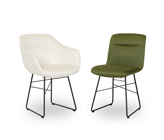Cara with armrest and steel wire frame | Chairs | Bielefelder Werkstätten