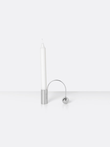 Balance Candle Holder - Chrome | Bougeoirs | ferm LIVING