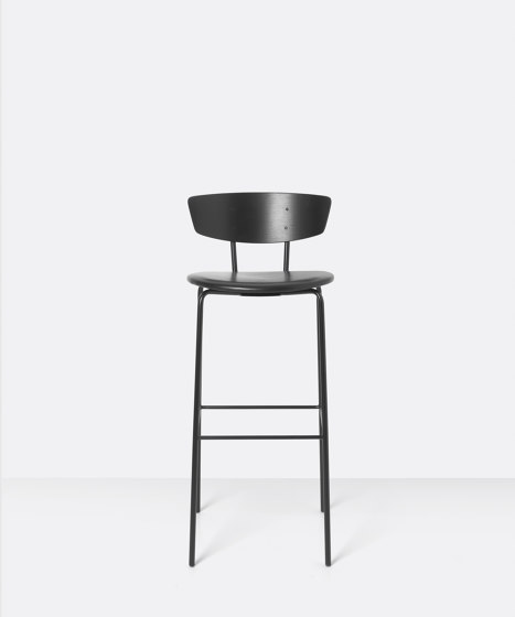 Herman Bar Chair High upholstered - Leather | Sgabelli bancone | ferm LIVING