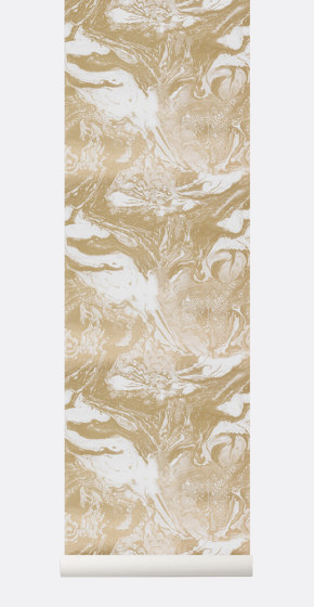Marbling Wallpaper - Gold | Revestimientos de paredes / papeles pintados | ferm LIVING