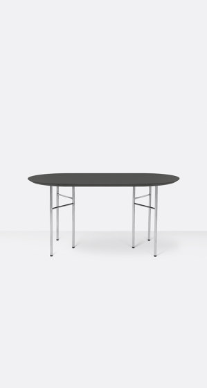 Mingle Oval Table Top - 150cm – Charcoal | Dining tables | ferm LIVING