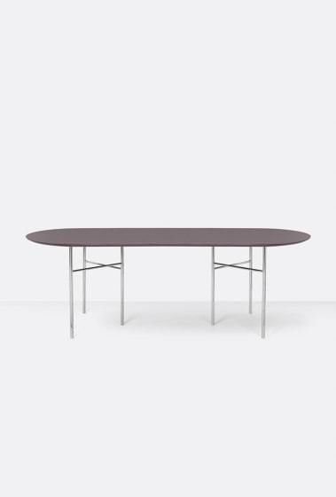 Mingle Oval Table Top - 220cm – Taupe | Dining tables | ferm LIVING