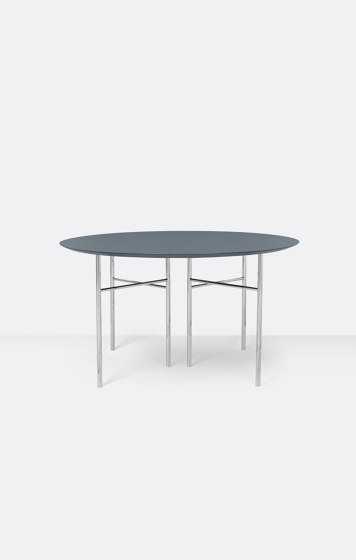 Mingle Round Table Top - Ø: 130cm – Dusty Blue | Dining tables | ferm LIVING
