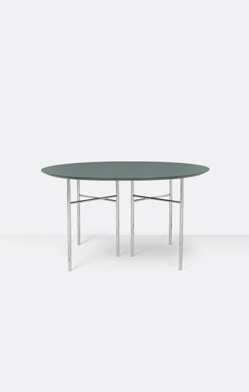 Mingle Round Table Top - Ø: 130cm – Green | Dining tables | ferm LIVING