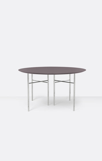 Mingle Round Table Top - Ø: 130cm – Taupe | Dining tables | ferm LIVING