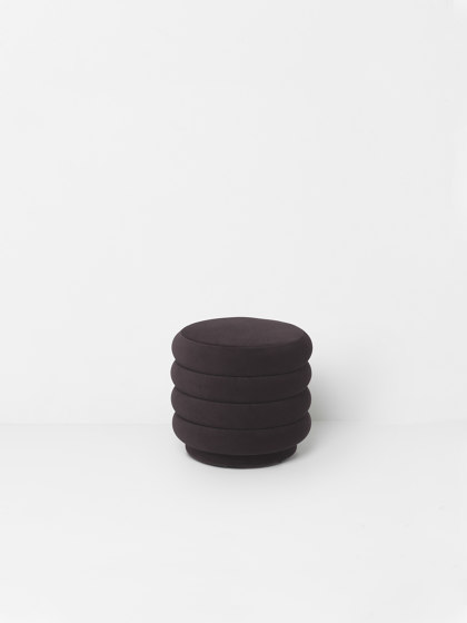 Pouf Round - Small - Chocolate | Poufs / Polsterhocker | ferm LIVING