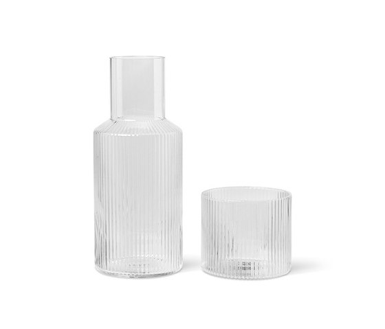 Ripple Small Carafe Set - Clear | Glasses | ferm LIVING