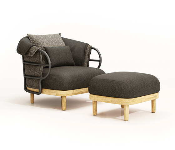 Dune Lounge Chair Ottoman Studio | Sessel | Gloster Furniture GmbH