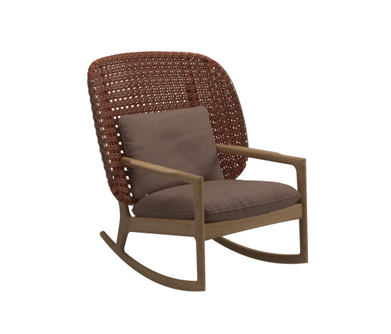 Kay High Back Rocking Chair Copper | Poltrone | Gloster Furniture GmbH