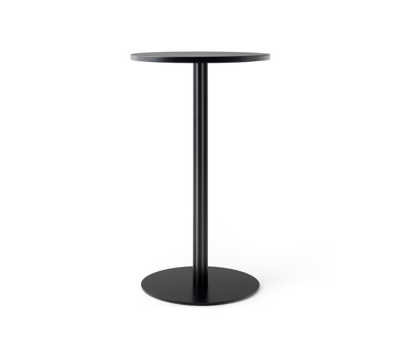 Harbour Column Dining Table | Round base / 60x70 / Charcoal Linoleum | Tables hautes | Audo Copenhagen