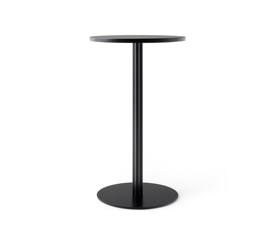 Harbour Column Dining Table | Round base / 60x70 / Black Painted Veneer | Tables hautes | Audo Copenhagen