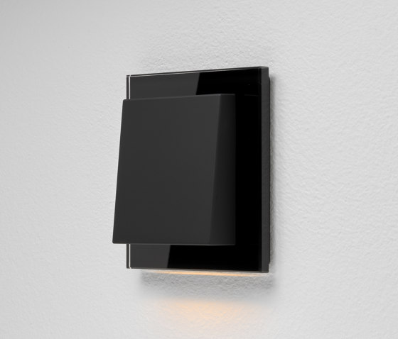 Plug & Light Gira Fluter – Esprit Glas Schwarz | Lampade parete | Gira