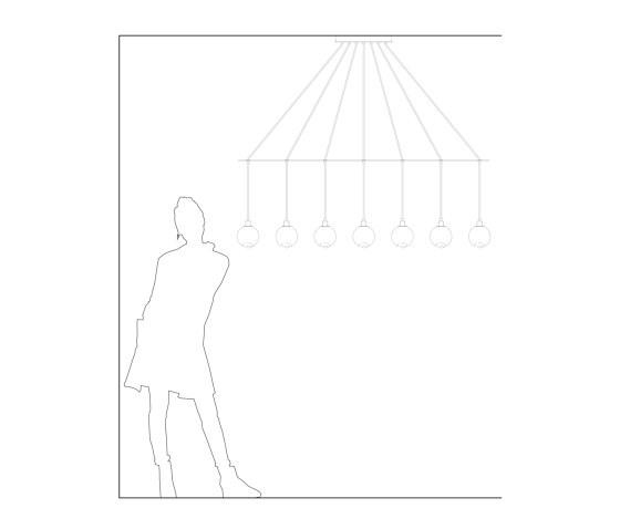 Drape Linear 7 Chandelier | Lámparas de suspensión | SkLO