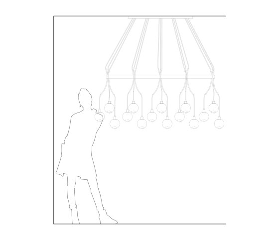 Drape Skirt 15 Chandelier | Lámparas de suspensión | SkLO