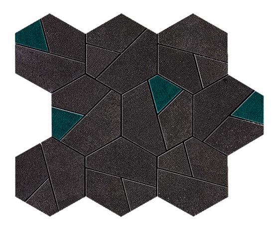 Boost Tarmac Mosaico Hex Jade | Ceramic tiles | Atlas Concorde