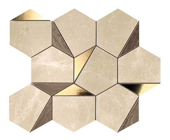 Marvel Gold Hex Sable-Brown | Keramik Mosaike | Atlas Concorde