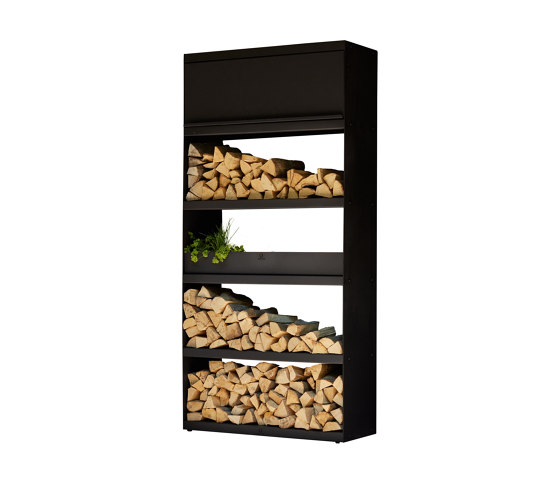 Wood Storage Black 100 | Fireplace accessories | OFYR
