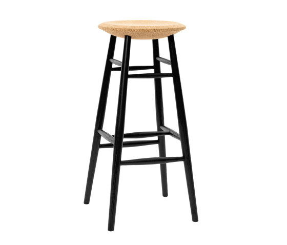 Drifted Bar Stool Light Cork / Black | Bar stools | Hem Design Studio