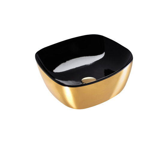 Green Lux 40x40 Gold Black | Wash basins | Ceramica Catalano