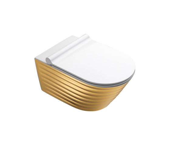 Classy Wc Newflush 55x35 Gold White | WCs | Ceramica Catalano