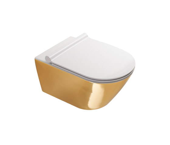 Wc Newflush 55x35 Gold White | Inodoros | Ceramica Catalano
