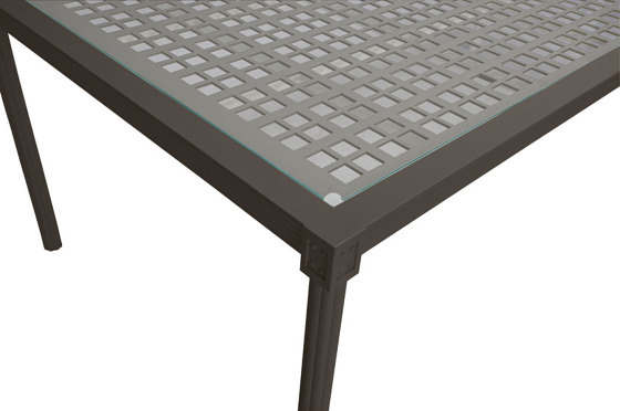 QUADRATL GLASS TOP DINING TABLE RECTANGLE 278 | Esstische | JANUS et Cie