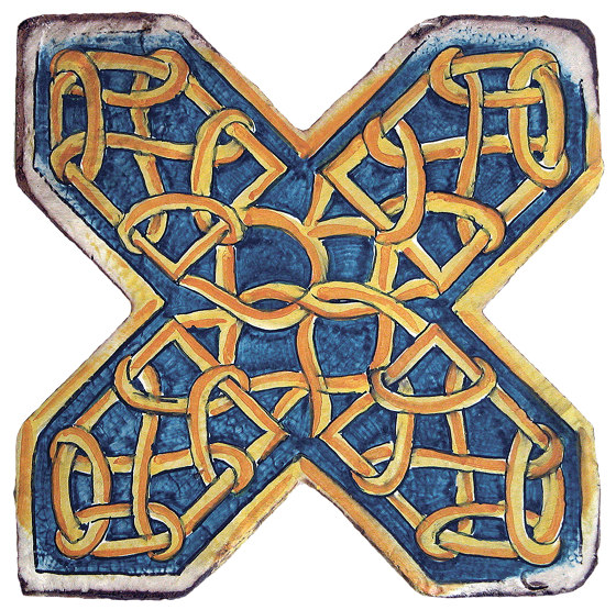 Medioevo | Decori Affreschi 04 | Baldosas de cerámica | Cotto Etrusco