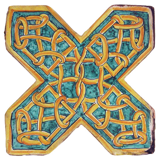 Medioevo | Decori Affreschi 08 | Baldosas de cerámica | Cotto Etrusco