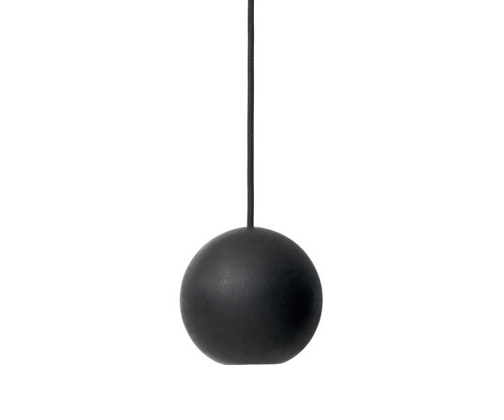 Liuku Base - Black lacquered FSC certified Linden Wood, Ball | Suspended lights | Mater