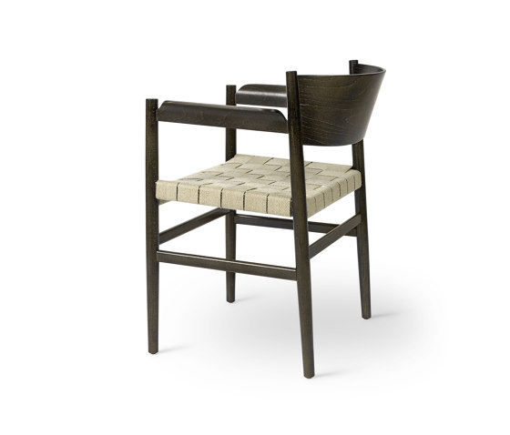 Nestor - Sirka Grey Stained Beech with Natural Linen Belt Seat | Chaises | Mater