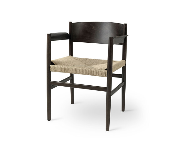 Nestor - Sirka Grey Stained Beech with Natural Paper Cord Seat | Sedie | Mater