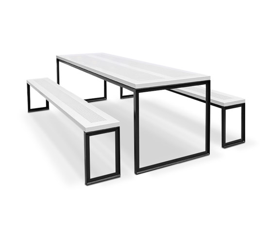 Spezialanfertigungen | Formatione | Tisch-Sitz-Kombinationen | Kim Stahlmöbel