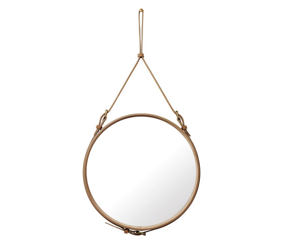 Adnet  Circulaire Wall Mirror - Alcantara Ø 60 | Mirrors | GUBI