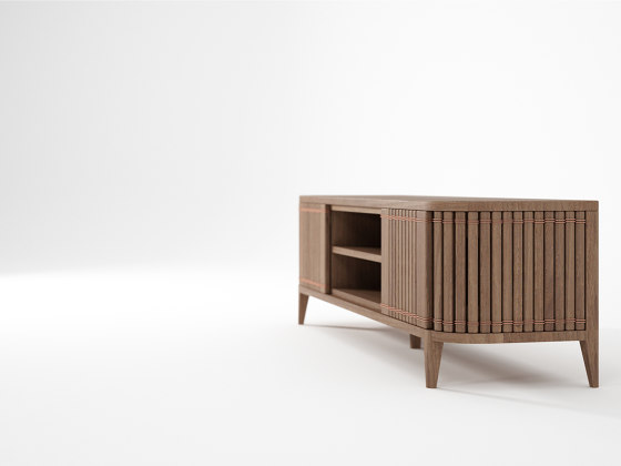 Koppar MEDIA CABINET WITH 2 DOORS AND REMOVABLE SHEL | Sideboards | Karpenter