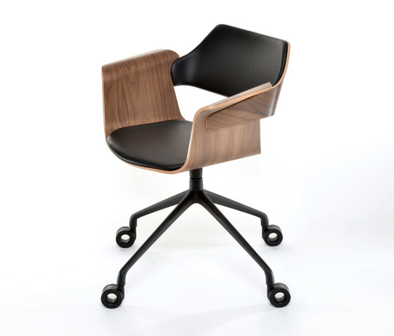 Flagship Armchair with swivel base and castors | Sedie | PlyDesign