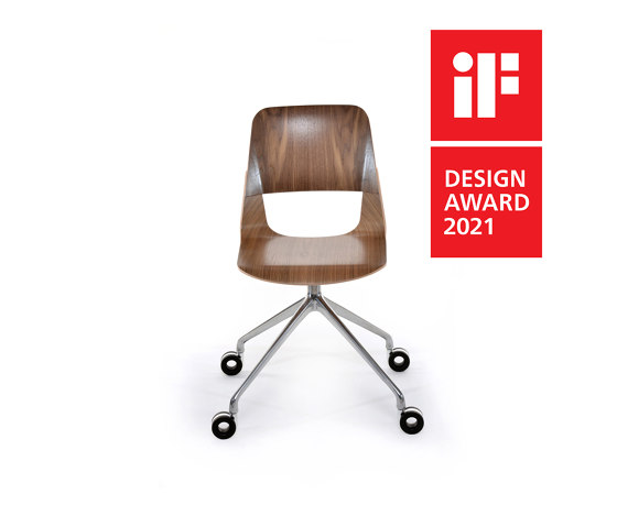 Frigate Chair with swivel base and castors | Sedie | PlyDesign