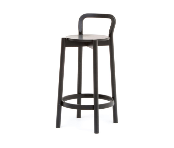 Castor Barstool with Backrest Low | Bar stools | Karimoku New Standard