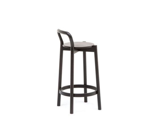 Castor Barstool with Backrest Low | Bar stools | Karimoku New Standard