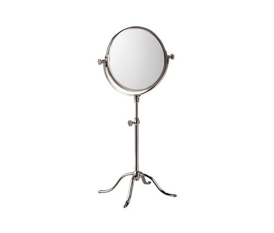 Edwardian Free Standing Shaving / Make up Mirror in Nickel | Bath mirrors | Czech & Speake