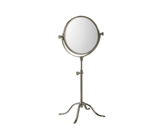 Edwardian Free Standing Shaving/Make-Up Mirror in Matt Nickel | Bath mirrors | Czech & Speake