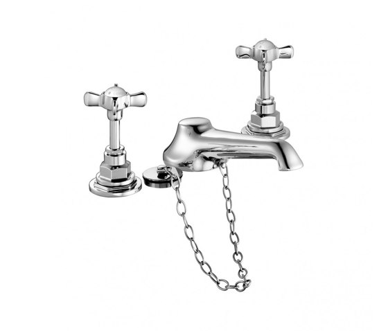 Edwardian Three-Hole Basin Mixer with Plug and Chain | Robinetterie pour lavabo | Czech & Speake
