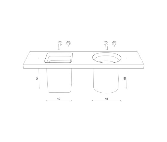 Abisso Built-in washbasin | Lavabos | Atelier12