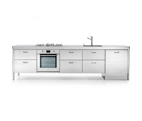 Washing and cooking kitchens LC310-C60+F60+C60+C60+L60/1 | Cuisines compactes | ALPES-INOX