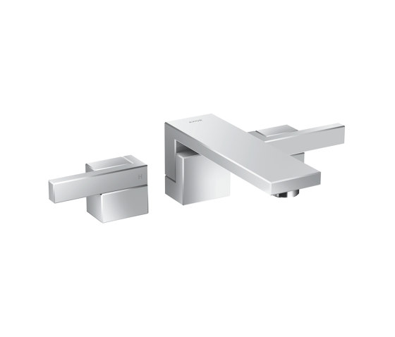 AXOR Edge | 3-hole basin mixer for concealed installation wall-mounted - diamond cut | Grifería para lavabos | AXOR