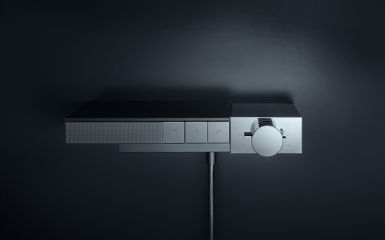AXOR Edge | Thermostat for 3 functions for exposed/concealed installation - diamond cut | Grifería para duchas | AXOR